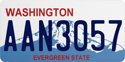 WA license plate AAN3057