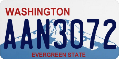 WA license plate AAN3072