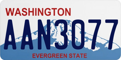 WA license plate AAN3077