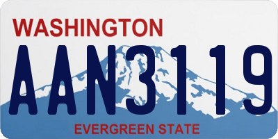 WA license plate AAN3119