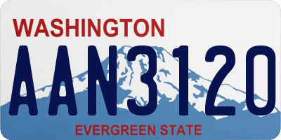 WA license plate AAN3120