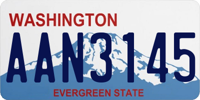 WA license plate AAN3145