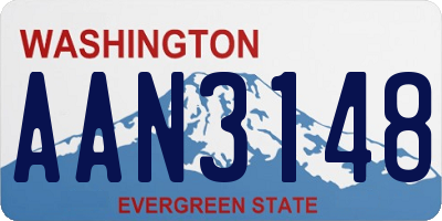 WA license plate AAN3148