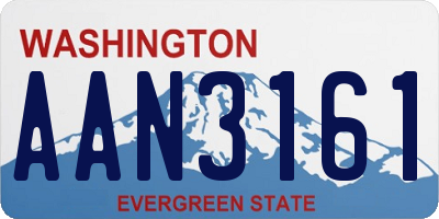 WA license plate AAN3161