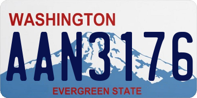 WA license plate AAN3176