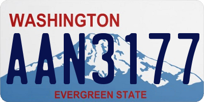 WA license plate AAN3177