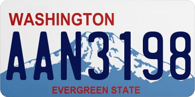 WA license plate AAN3198