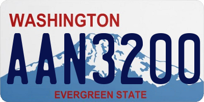 WA license plate AAN3200