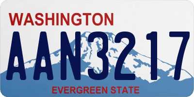 WA license plate AAN3217