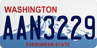 WA license plate AAN3229