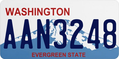 WA license plate AAN3248