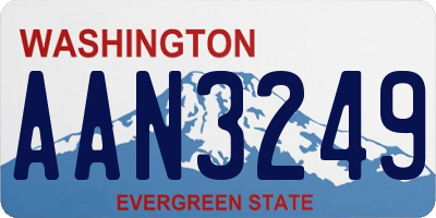WA license plate AAN3249