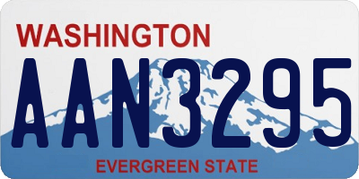 WA license plate AAN3295