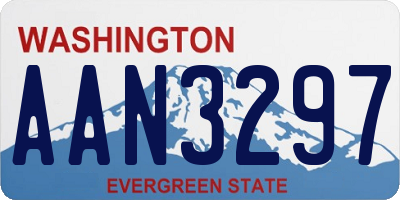 WA license plate AAN3297
