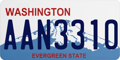 WA license plate AAN3310