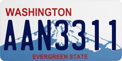 WA license plate AAN3311