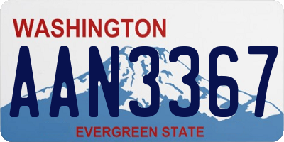 WA license plate AAN3367