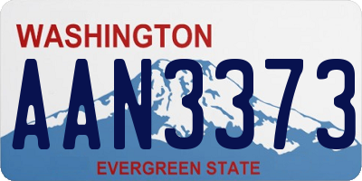 WA license plate AAN3373