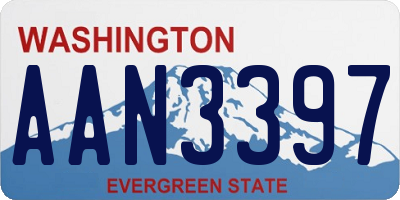 WA license plate AAN3397