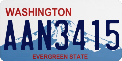 WA license plate AAN3415