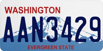 WA license plate AAN3429