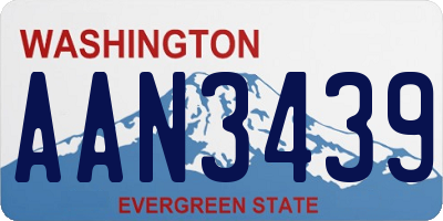 WA license plate AAN3439