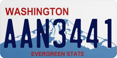 WA license plate AAN3441