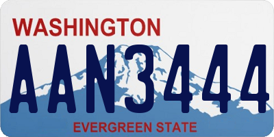 WA license plate AAN3444