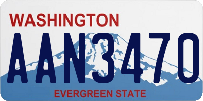 WA license plate AAN3470