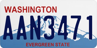 WA license plate AAN3471