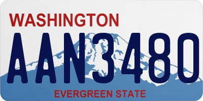 WA license plate AAN3480