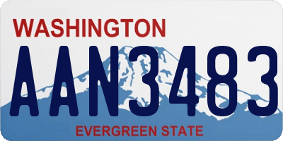 WA license plate AAN3483