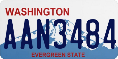 WA license plate AAN3484