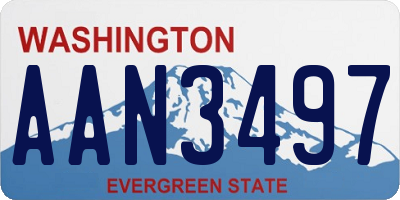 WA license plate AAN3497