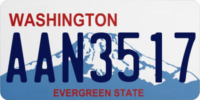 WA license plate AAN3517