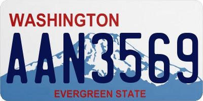 WA license plate AAN3569