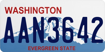 WA license plate AAN3642