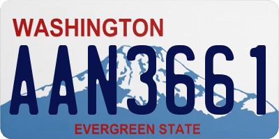 WA license plate AAN3661