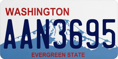 WA license plate AAN3695