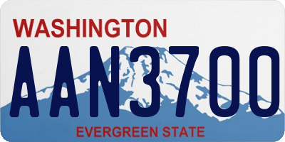 WA license plate AAN3700