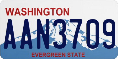 WA license plate AAN3709