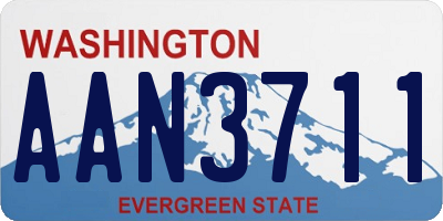 WA license plate AAN3711