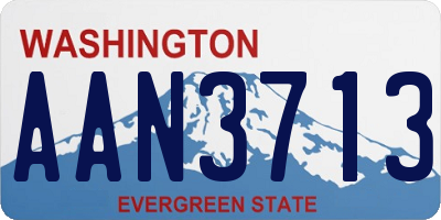 WA license plate AAN3713