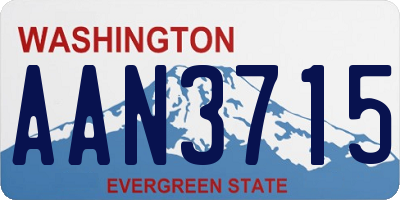 WA license plate AAN3715