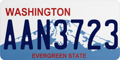WA license plate AAN3723
