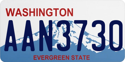 WA license plate AAN3730