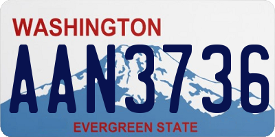 WA license plate AAN3736