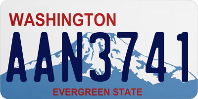 WA license plate AAN3741