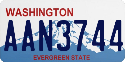 WA license plate AAN3744