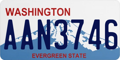 WA license plate AAN3746